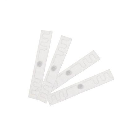 Etiquetas lavables a máquina de la etiqueta 20*86m m RFID del lavadero de la frecuencia ultraelevada de la tela RFID