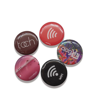 Substrato RFID del ANIMAL DOMÉSTICO en las etiquetas antis de epoxy de NFC del metal de la etiqueta 30m m del metal