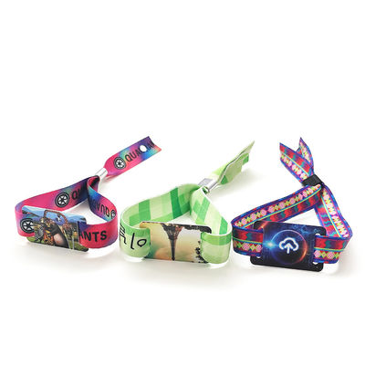 Tela tejida de las pulseras disponibles de Rfid de la cuerda del paño una función del uso del tiempo