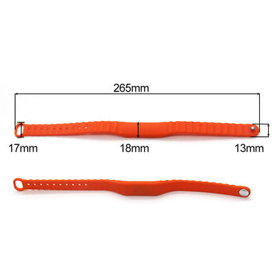 Pulsera ajustable del silicio de la etiqueta RFID de la pulsera RFID FM11RF08
