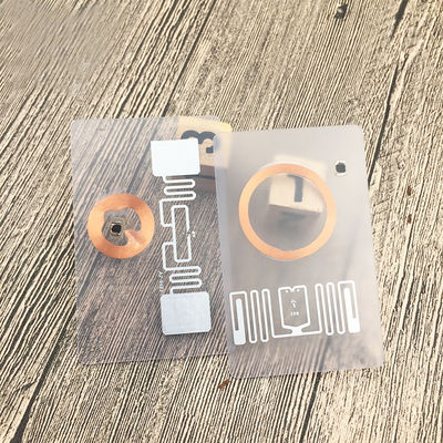 SI final brillante Smart Card RFID de la tarjeta dual híbrida de la frecuencia de la frecuencia ultraelevada
