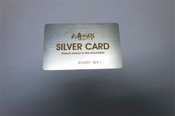 holograma elegante de plata de la tarjeta de 85.5*54m m IC que dibuja el material del PVC